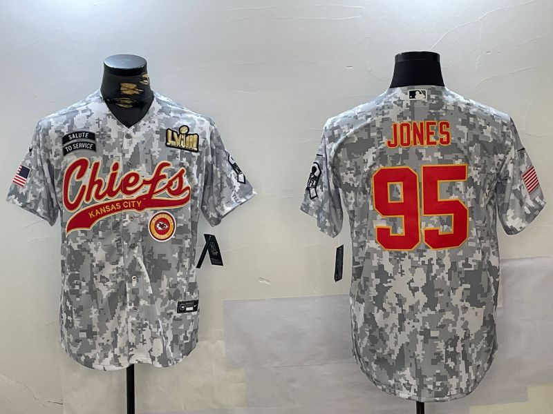 Men Kansas City Chiefs #95 Jones Nike Arctic Camo 2024 Salute to Service Limited NFL Jersey style 6